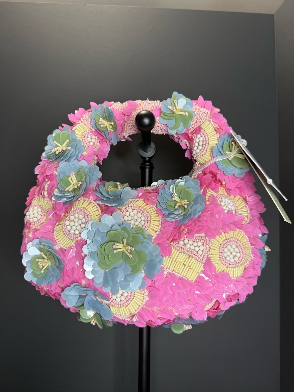 New Viral Beaded Purse Bag Made in India Summer Resort Novelty Floral Flowers